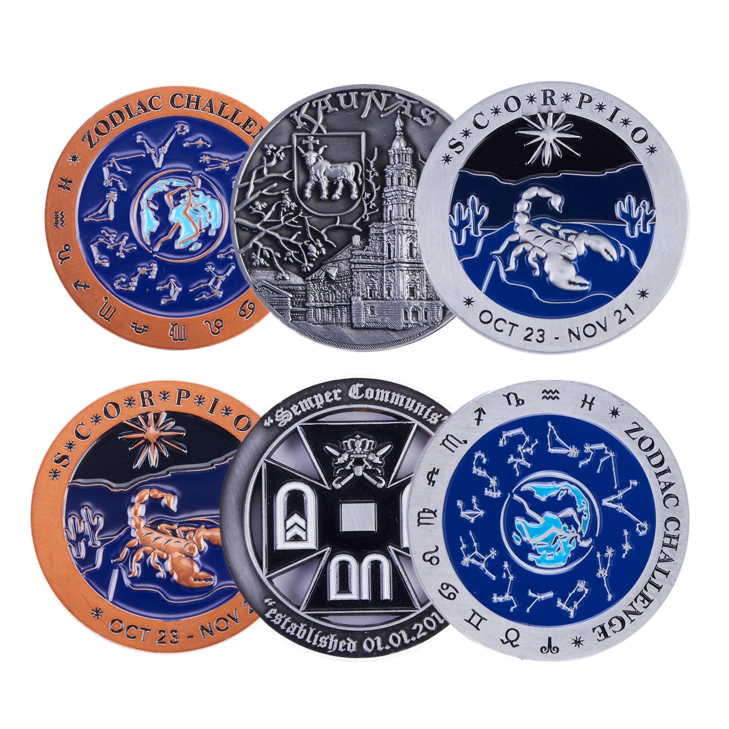 

custom Art&Collectible use Europe Regional Feature Minted quality grooved bi-metal tokens coins