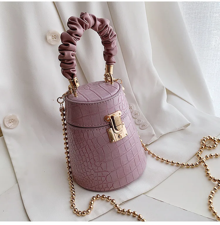 

2021 Hot Products Alligator Leisure Handbags Bucket Bag Luxury Leather