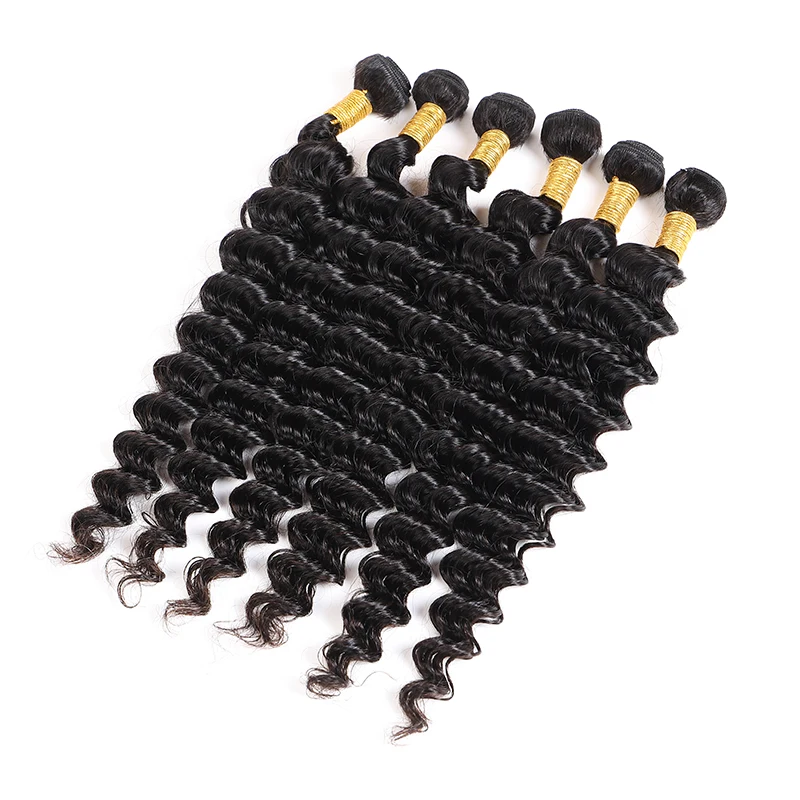 

Brazilian Deep Weave Human Hair Weaves 100% Natural Human Hair Bundles Remy Hair