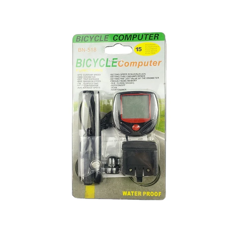 

English-speedometer, code table of popular fashion bicycle equipment. High-end fashion odometer, Chinese factory direct sales, Black
