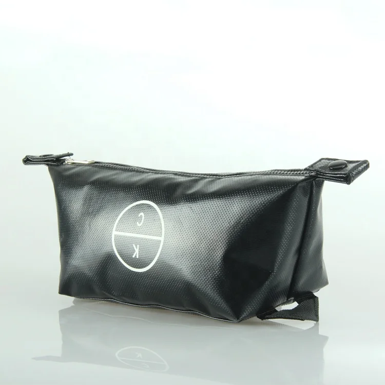 

Fashion Small Black Pvc Leather Custom Logo Ziplock Cheap Women Recycled Cosmetic Bag, All design colors are available