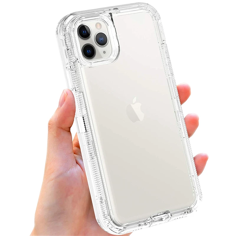 

Main Product Clear Defender Robot Cover Hard Crystal Jelly Case for iPhone All Models SE 7 8 X XR 11 12 Pro Max for Samsung, 5 colors