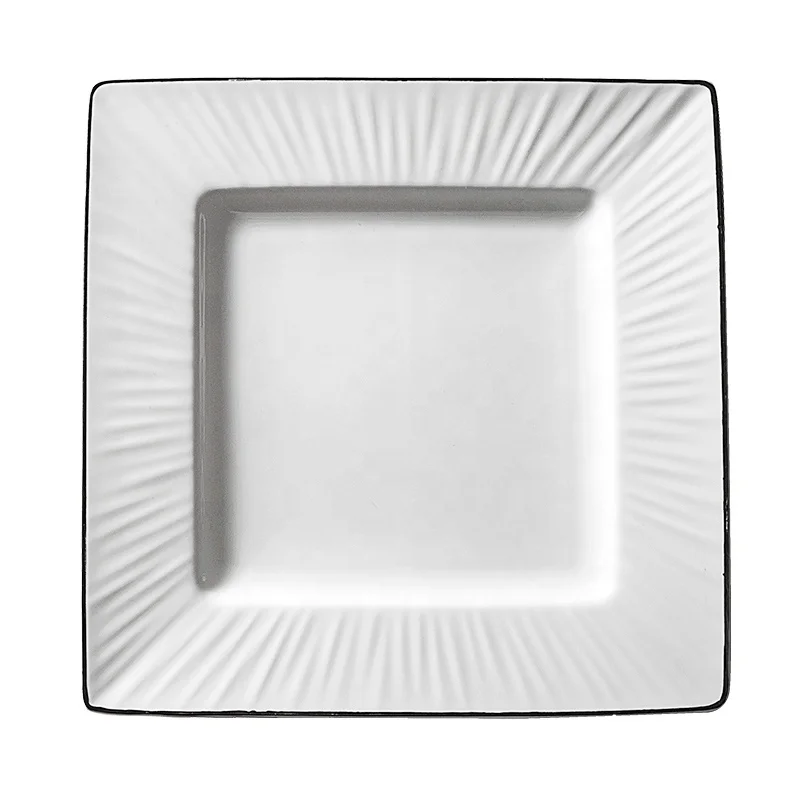 

Chaozhou Factory Luxury Bone China Dinner Plate, Square Plate Set