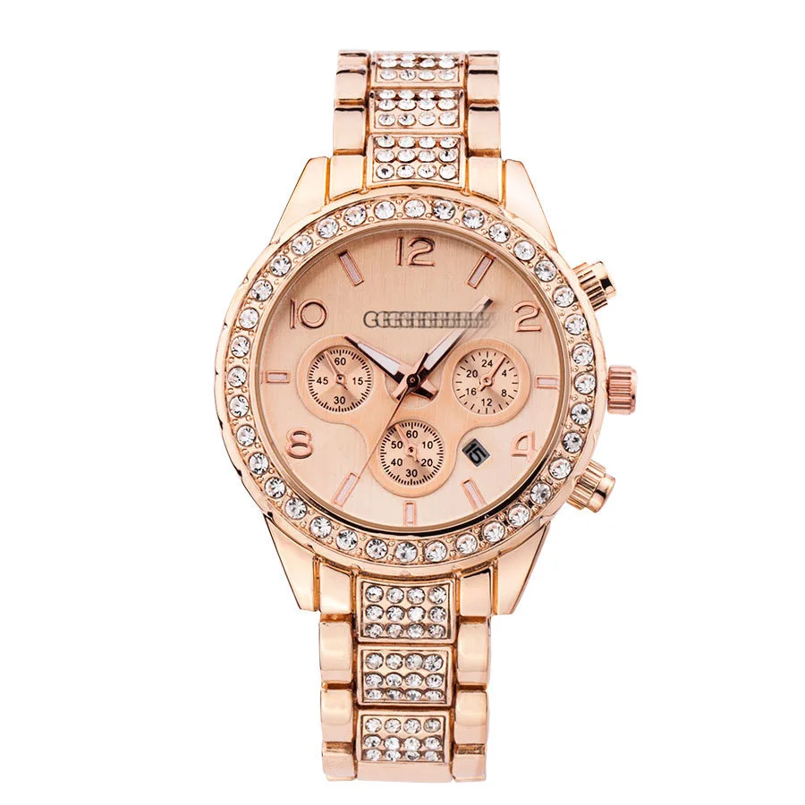 

Hot Sale High Quality Alloy Quartz Watch Women Wrist Geneva Watches