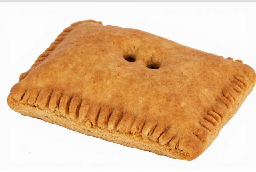 Close-up view of a cinnamon pop tart showing the flaky pastry and cinnamon sugar topping