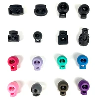 

Wholesale custom colorful color hole adjuster cord lock stopper plastic cord lock for bags