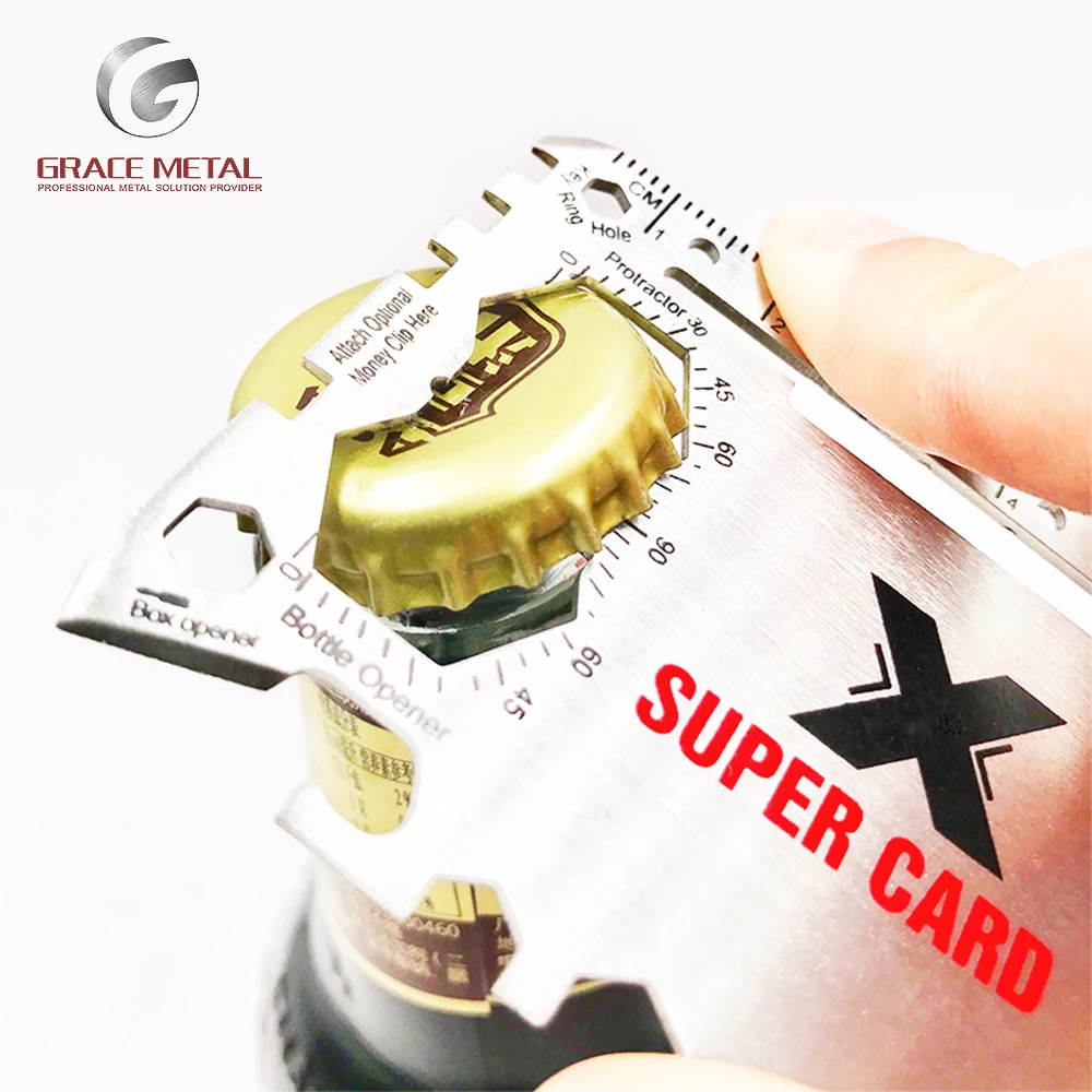 

New Arrival Second Generation No Shape Blade Credit Card Size Multi function Tool Bottle opener, Custom color