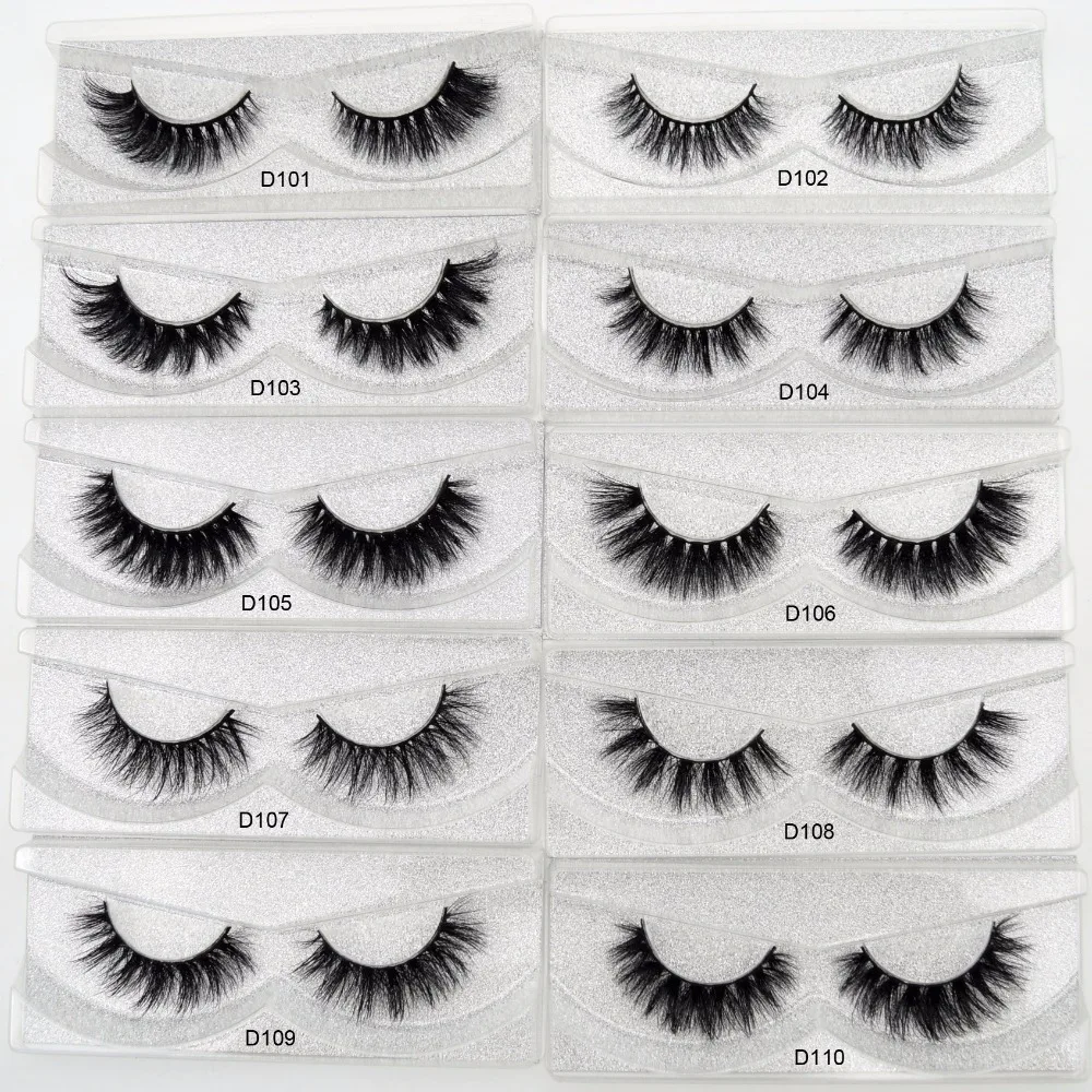 

100% Real Mink False Eyelashes Cruelty free Handmade 3D Mink Lashes Full Strip Mink Lashes D series 22mm, Black color