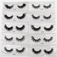 

100% Real Mink False Eyelashes Cruelty free Handmade 3D Mink Lashes Full Strip Mink Lashes D series 22mm