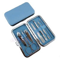 

Wholesale 7 pcs manicure set custom cheap Cutter Cuticle Clipper Manicure Pedicure Kit