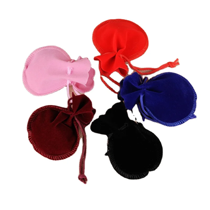 

Small Velvet Gift Bags With Drawstring 9*12Cm Custom Logo Jewelry Packaging Pouches Manufacturer In Stock
