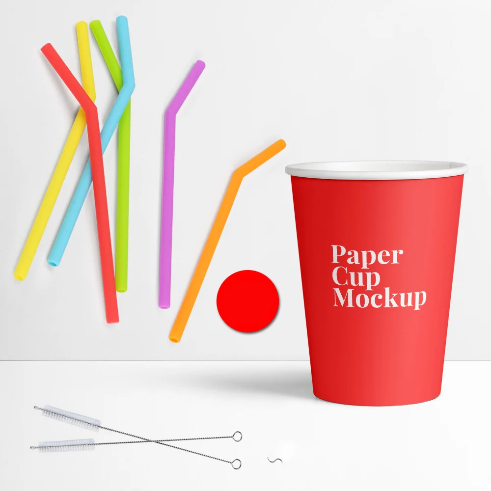 

Non Plastic Bottle Party Reusable Silicone Drinking Biodegradable Straws Soft multi-purpose silicone straws, Random