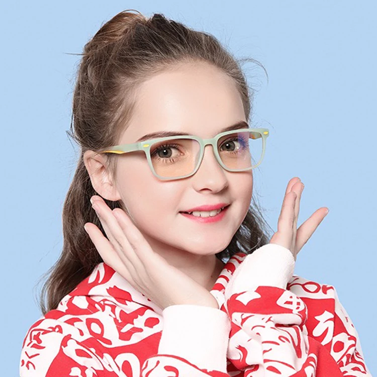 

SKYWAY Fashion Small Square Frame TR90 Children Anti Blue Light Block Computer Eye Glasses Frame For Kids