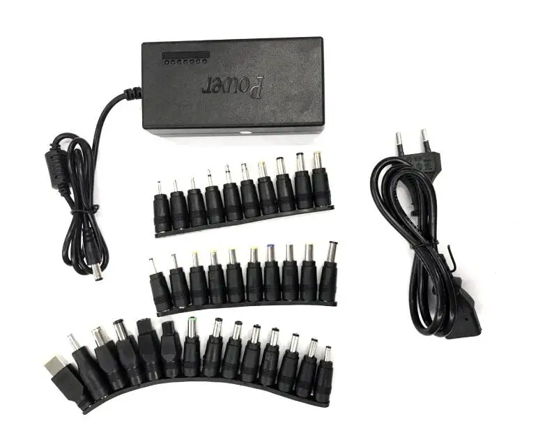 Universal AC Power Adapter Charger 96W with 34 pcs Adapters 12V-24V Compatible for Notebook  DVD LCD