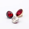 High-quality 10 colors natural round crystal silver metal bottom small buttons for clothes colorful