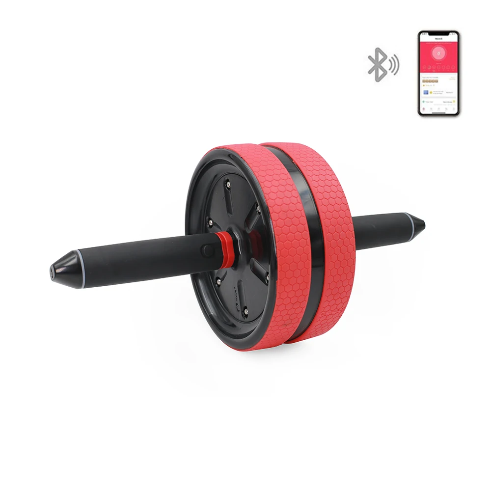 
Wireless Mobile App 4 in 1 Ab Wheel Roller Push up stand Skipping Rope Band Smart Home Gym Online Fitness Equipment Set 