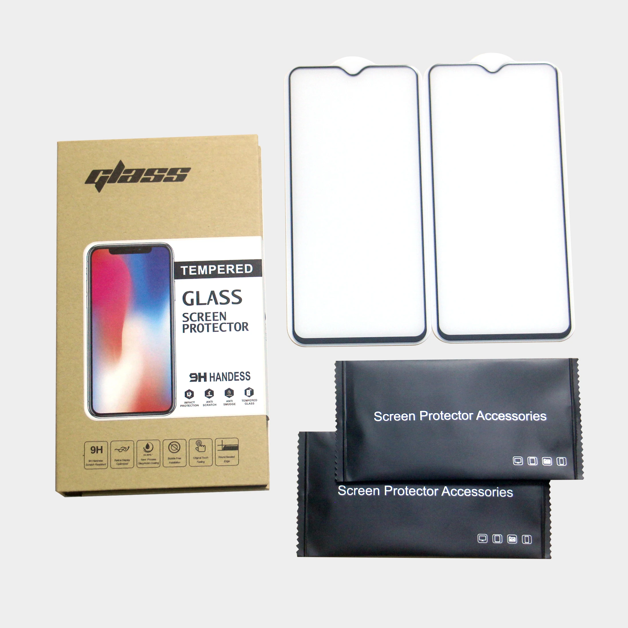 

9H 0.33mm silk glued tempered glass screen protector for Galaxy M21 F22 M32 A22 F52 M42 M12 F12 F02S with retail box, Hd transparent