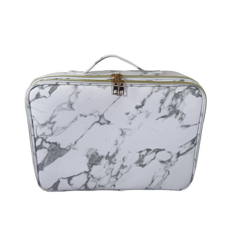 

PU Leather Organizer Marble Cosmetic Bags & Cases, Customized