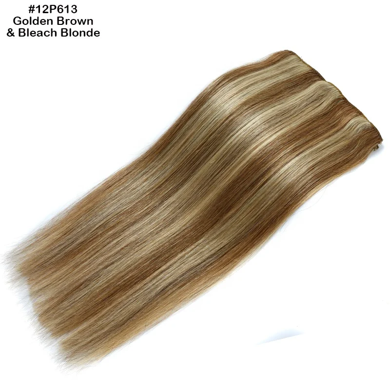 

Free Sample Brazilian hair extension,human hair wholesale,cuticle aligned hair virgin human hair wigs, 12p613-golden brown&bleach blonde