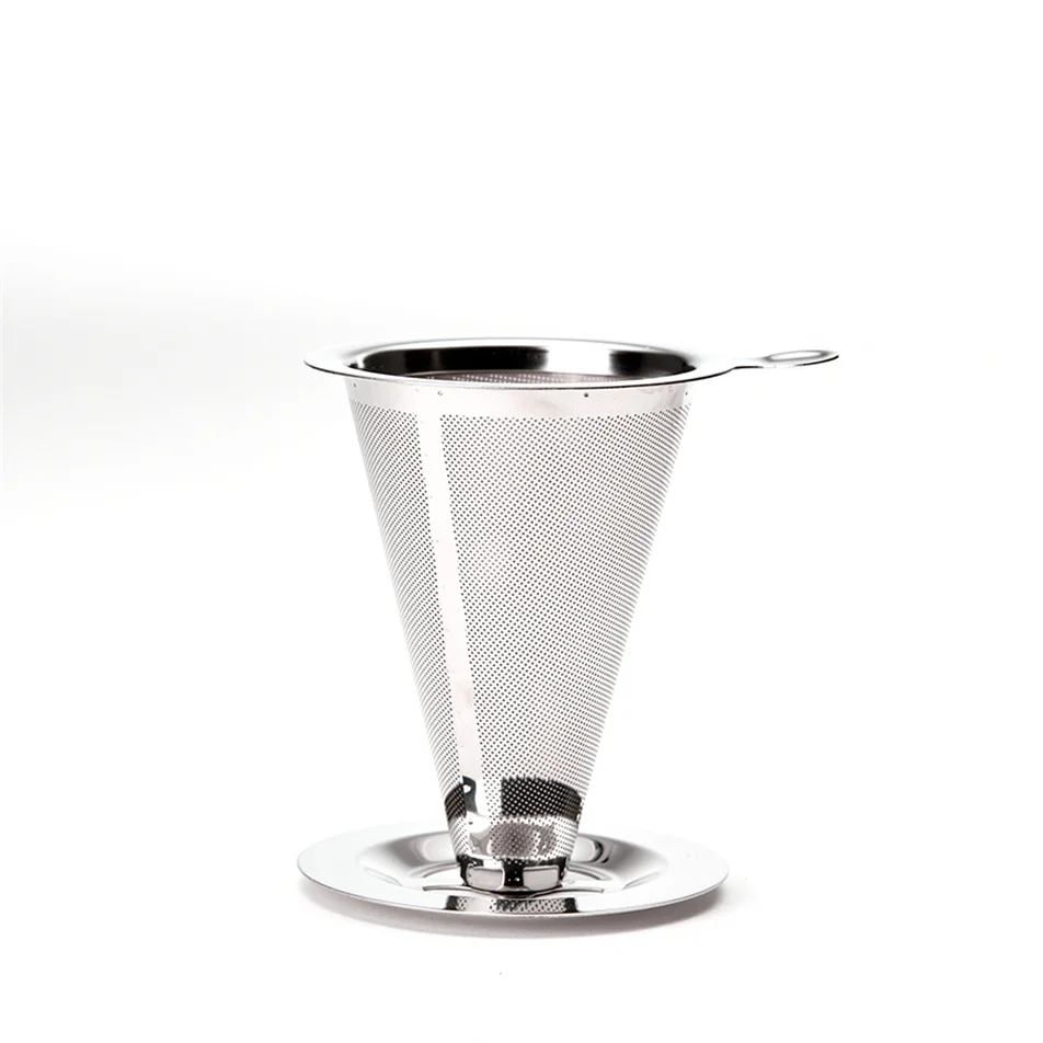 

Sino Union Coffee Bag Drip Ear Hanging Drip Bag Filter Mini Glass Filter Coffee, Stainless steel color and golden