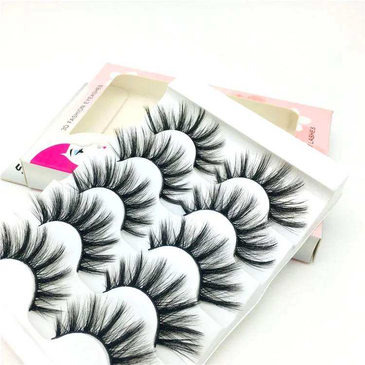 

private label animal hair 3d mink eyelash, Natural black