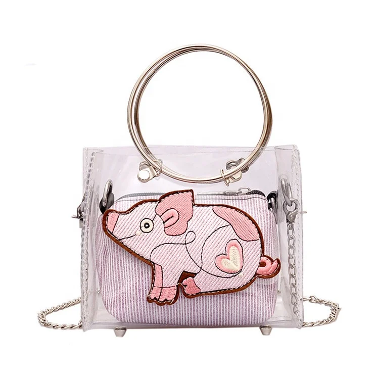 

MeeTee B-B020 Women Bag Shoulder Strap Clear Pvc Bag