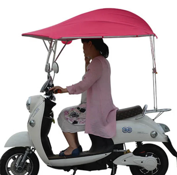 

Battery car awning electric car awning double-layer vinyl sun umbrella solid color cartoon bicycle umbrella parasol