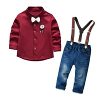 

China Wholesale Factory Price Latest Design Boy clothing Kids Wear 3 pieces Baby clothes 1-7Y 20V012