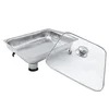 Monolayer Heating Chafing Dish Water Bath Chaffing Dishes Stainless Steel Buffet Food Warmer with glass lid