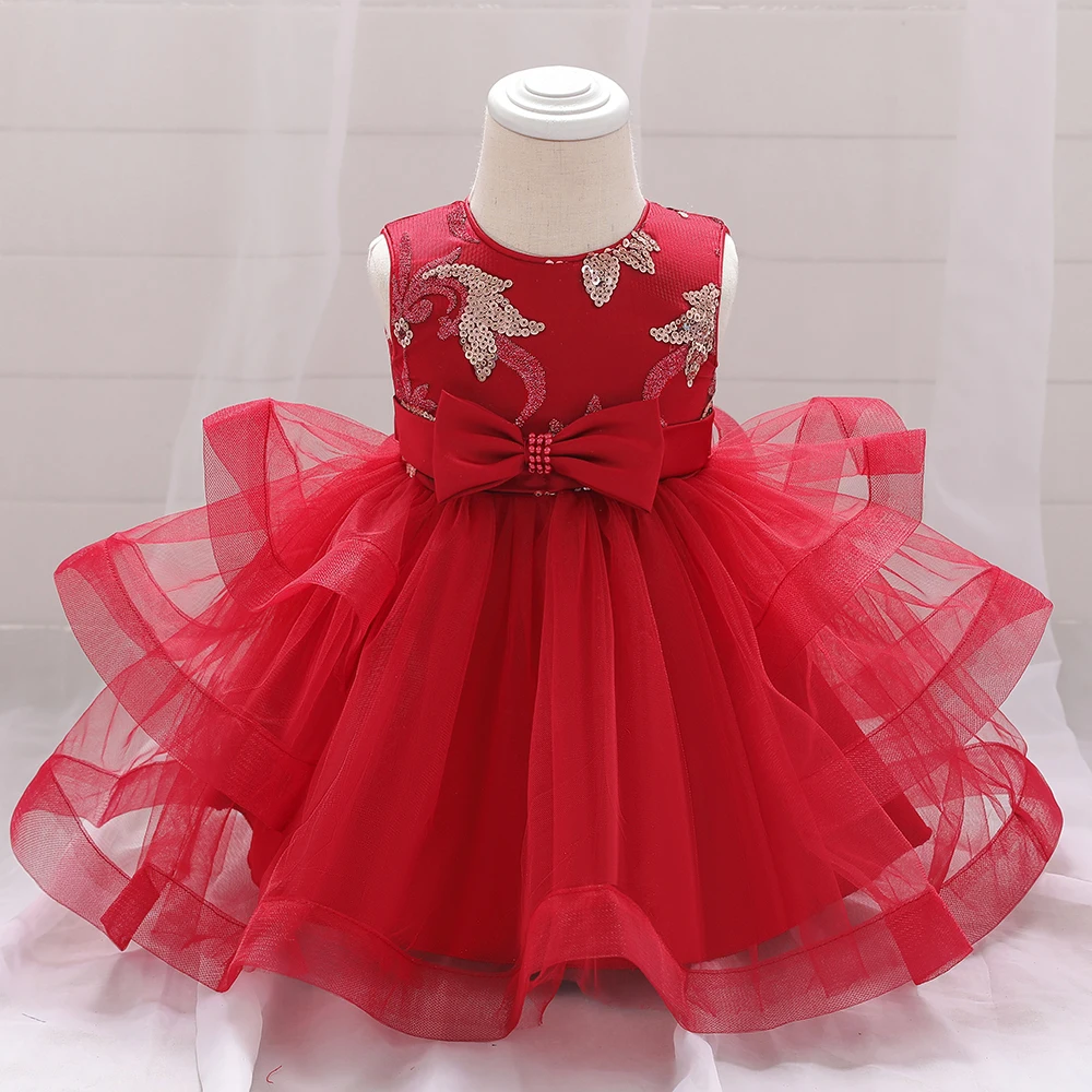 

MQATZ New Arrival Baby Girl Puffy Wedding Dress Birthday Party Wear Evening Little Girls Dress L1929XZ