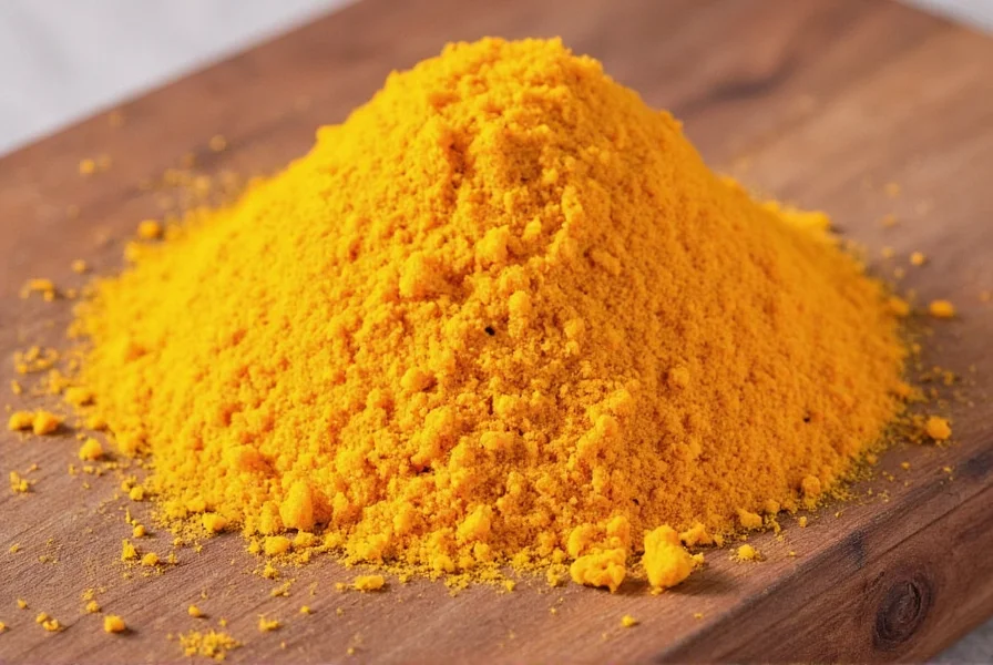 Fresh turmeric root next to powdered turmeric showing visual and textural differences