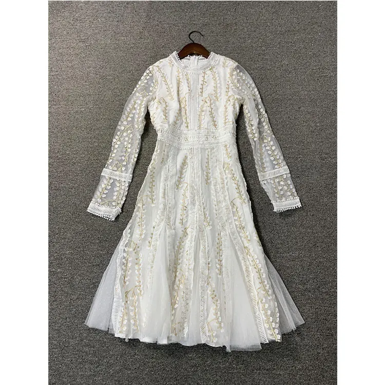 

2022 New Arrival Embroidery Lace Elegant Wedding Evening Women Dress