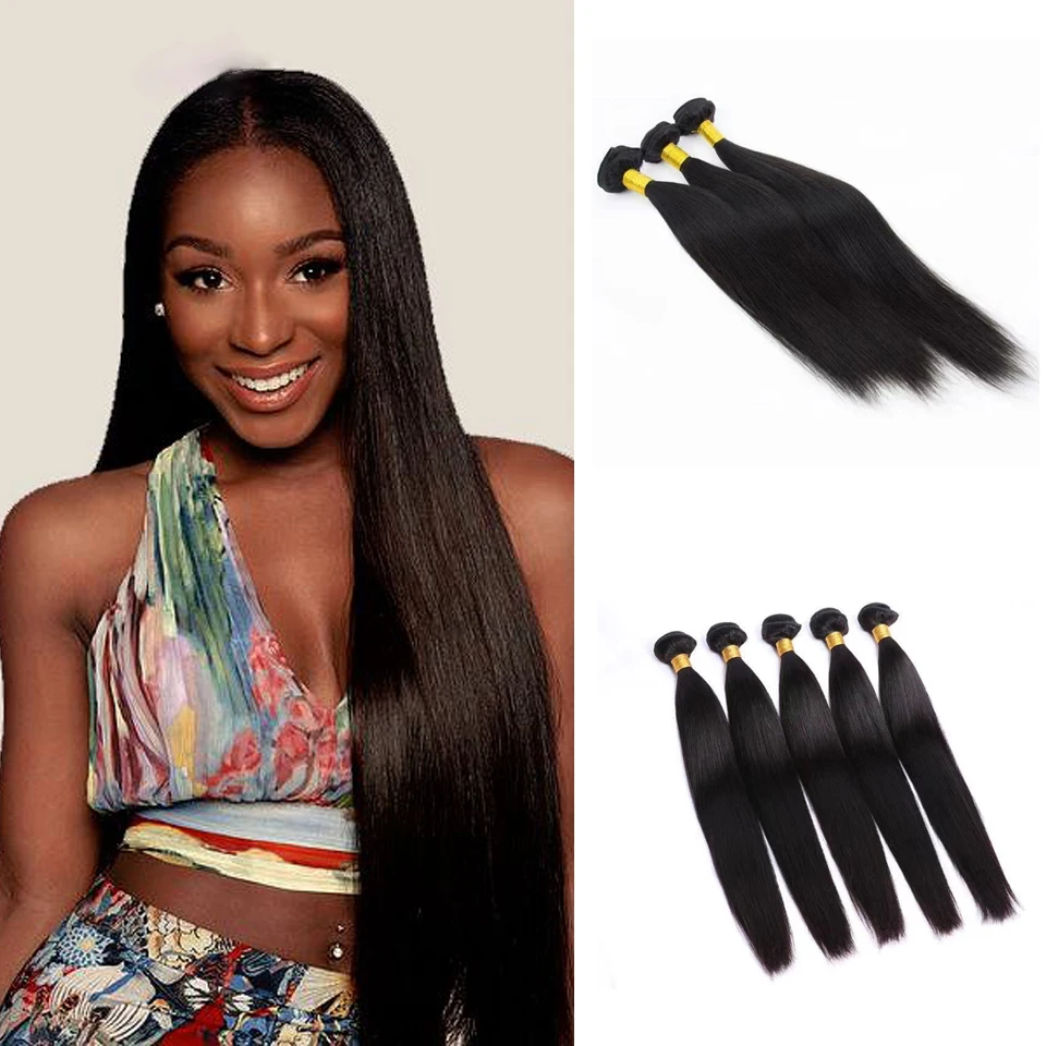 

Top Level Straight Natural Hair Extension Raw Indian Hair Unprocessed Human Hair