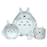 

Kids Tableware 4pcs Ceramic Dinner Plate Set in Animal Shape Design