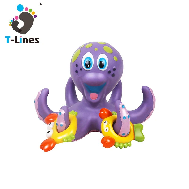 purple octopus bath toy