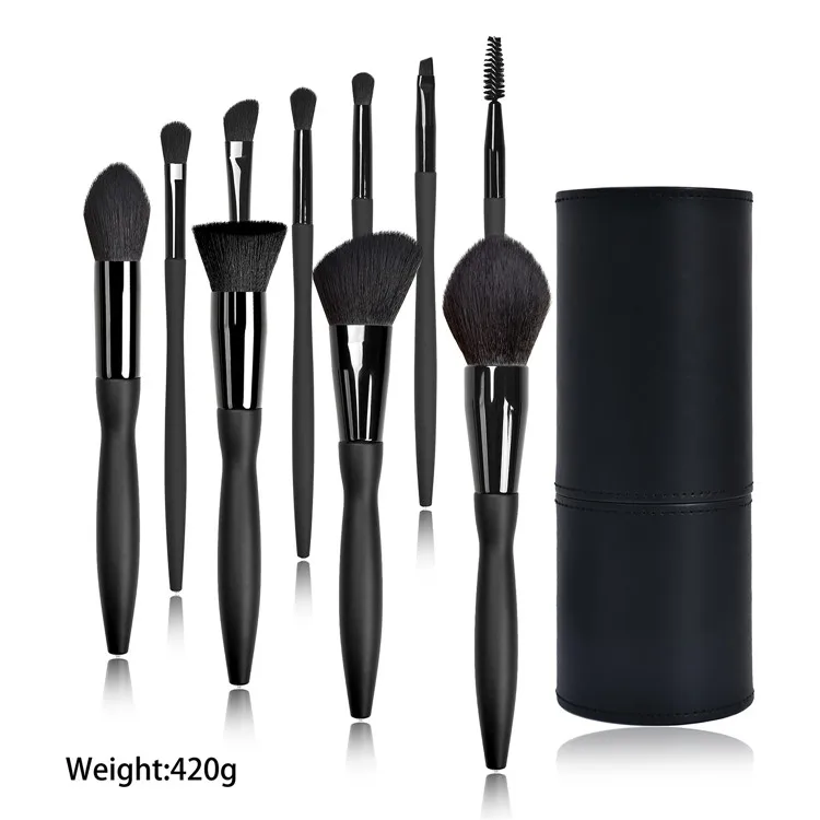 

Wholesale Custom Unbranded Vegan Eye Rhinestone Makeup Brushes And Case, Black