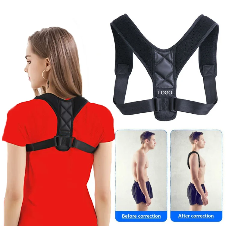 

2021 factory customization posture trainer and corrector for back posture corrector for men and women, Black