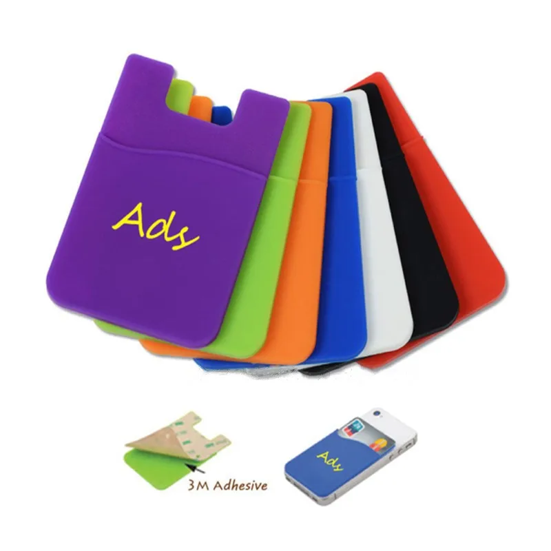 
Hot selling adhesive silicone 3M sticker card holder phone 