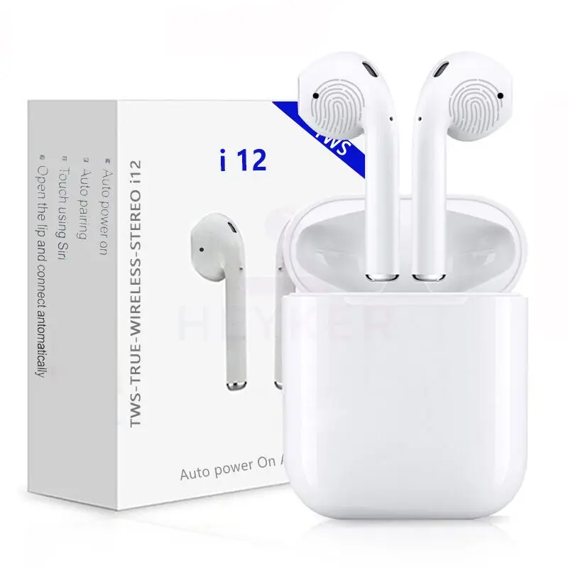 New i12 tws Wireless Bluetooths 5.0 Earphone TWS i12 Touch Control Earbuds i 12 tws HiFi Sound Headphones For All Smartphone - ANKUX.COM