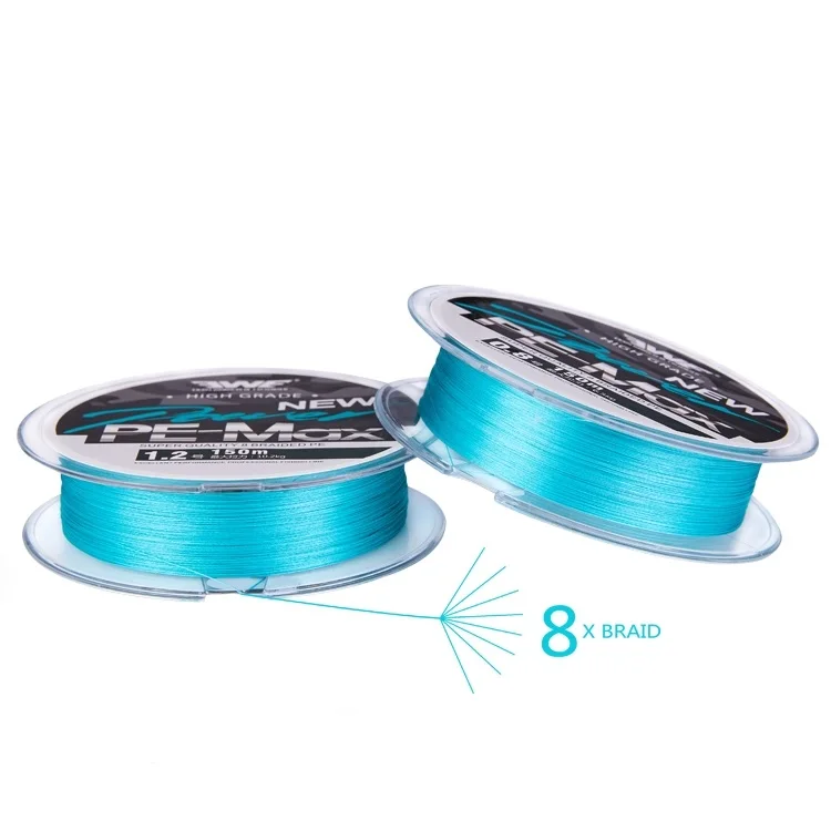 

EWE Factory supply bright blue high strength Japan braided wire 150m 200m PE lure fishing braided line