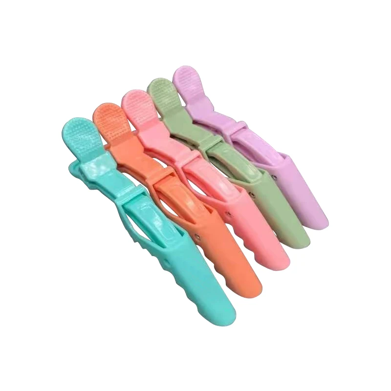 

Hot Sale Custom Logo New Color Salon Hair Clip fashion fancy Plastic Clamp Alligator Hair Clip Home Use, Optional