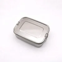 

Amazon 304 FDA reusable leakproof bento lock metal stainless steel lunch box for adult