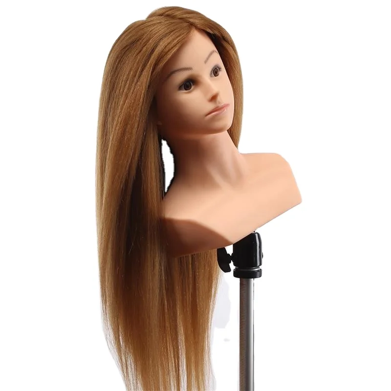 

Best selling for hairdressing doll head female barber training beauty school gold girl long hair styling custom mannequin head, Blond,brown,glod,as request