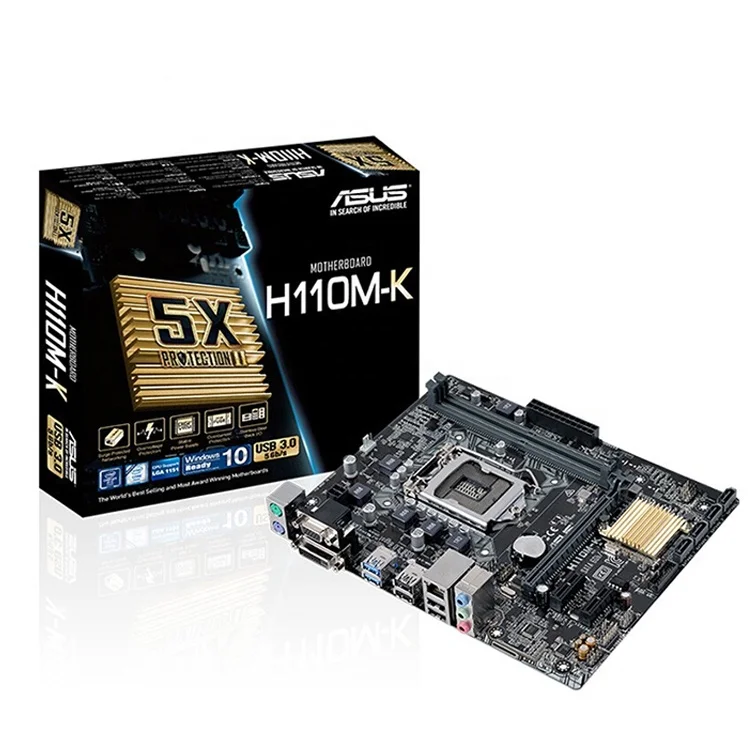 

ASUS New Original H110M-K 32GB DDR4 Intel LGA1151 mATX Gaming Motherboard