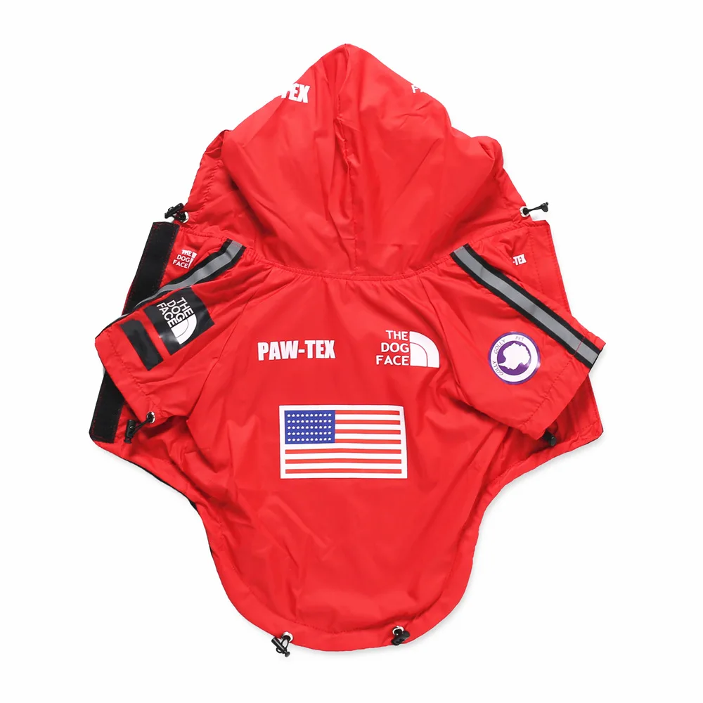

Hot Selling Luxury Pet Cloth Windbreaker Cold Winter Pet Apparel Outfit Cozy Soft Warm Water-resistant Jacket The Dog Face Coat