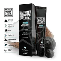 

Natural fluoride free & sls free teeth whitening organic black activated coconut charcoal toothpaste