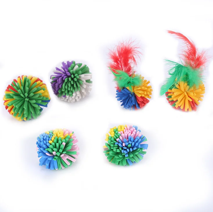 

Colorful funny high quality cat catching ball toys interactive cat toy pet toys