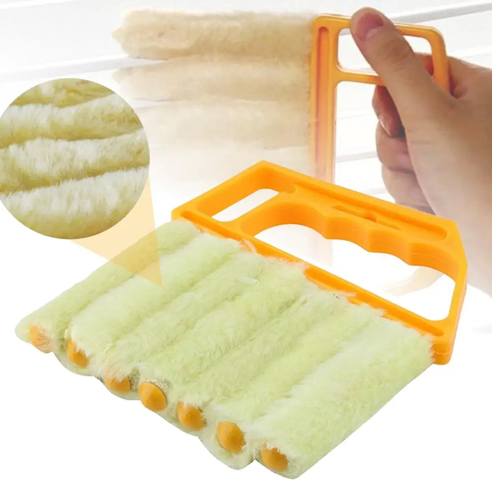 

Microfiber Window Cleaning Brush Air Conditioner Duster Venetian Blind Blade Microfiber Cleaning Cloths Window Cleaning Brush, As showm