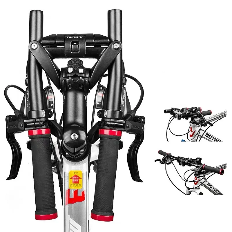 

Quick detachable electric scooter folding handlebar horizontal straight handlebar bicycle refitting accessories, Black