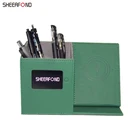 2021 trends product new design stylish VIP pen holder with wireless charger and LED light personalized gifts promotional